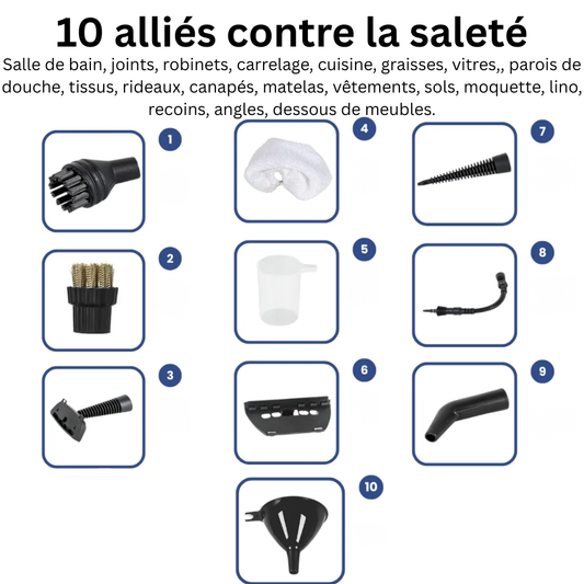 10 embouts et accessoires (kit de voyage)
